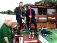 2010 The Archbishop of York vists Syntan Barge