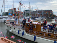 2022 The Queen's Platinum Jubilee. View from Syntan at Hull Marina. Photo courtesy of Dee Kristiansen.