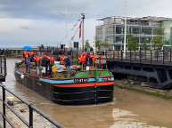 2022 The Queen's Platinum Jubilee. Syntan arriving in Hull. Photo courtesy of Sarah Baines.