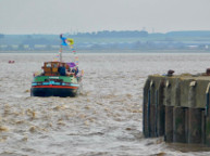 2022 The Queen's Platinum Jubilee. Syntan departing the Marina for the flotilla. Photo courtesy of Sheila Button.