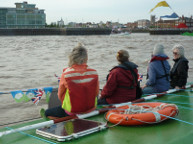 2022 The Queen's Platinum Jubilee. Syntan sails up the Humber in the flotilla. Photo courtesy of Tony Coates.