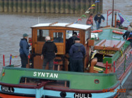 2022 The Queen's Platinum Jubilee. Syntan departs Hull Marina in the flotilla. Photo courtesy of Tony Sole.