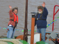 2022 The Queen's Platinum Jubilee. Syntan departs Hull Marina in the flotilla. Photo courtesy of Tony Sole.